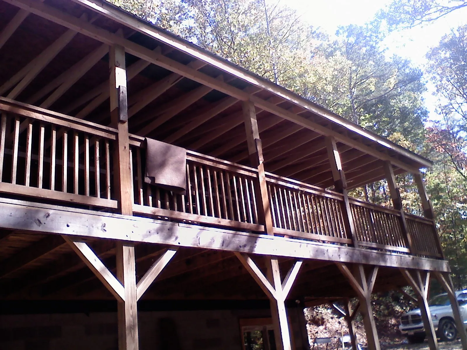 Timber framing under a new elevated porch and deck — Roof Leak Repair in Mullins by Roofing Brothers